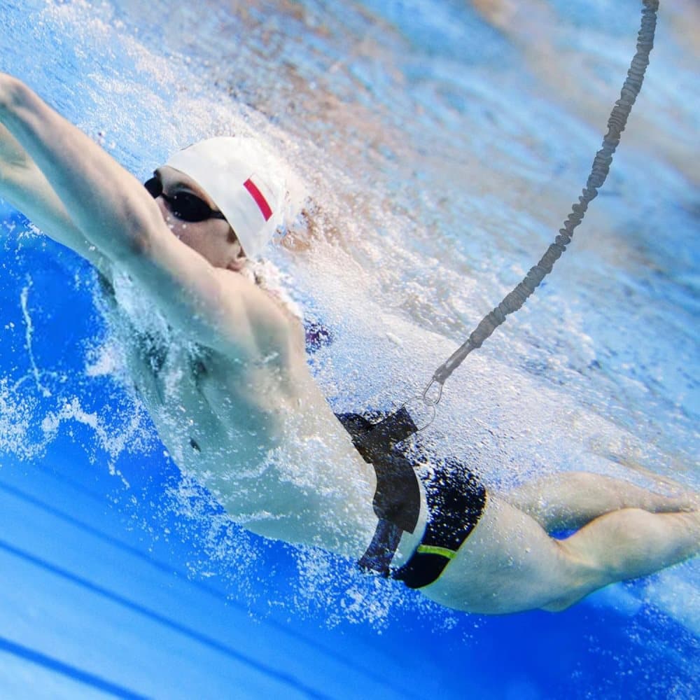 Adjustable Swim Training Belt for Adults and Children, 8-25 Feet, Compatible with Pools - Image 2