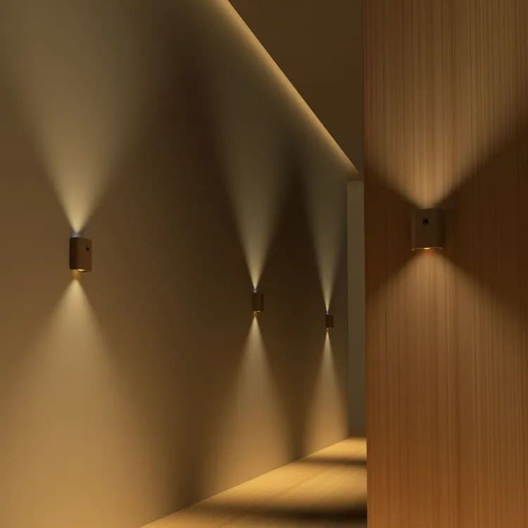 2-Pack LED Wall Lamp with Motion Sensor, Rechargeable, for Garden Fence Stairs and Patio - Image 6