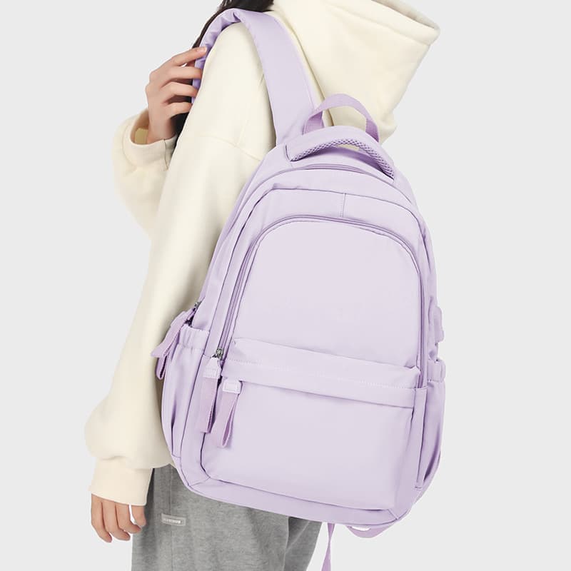 14-inch Laptop Backpack Waterproof Lightweight Daypack for School University, Purple, Compatible with Girls Boys - Image 1