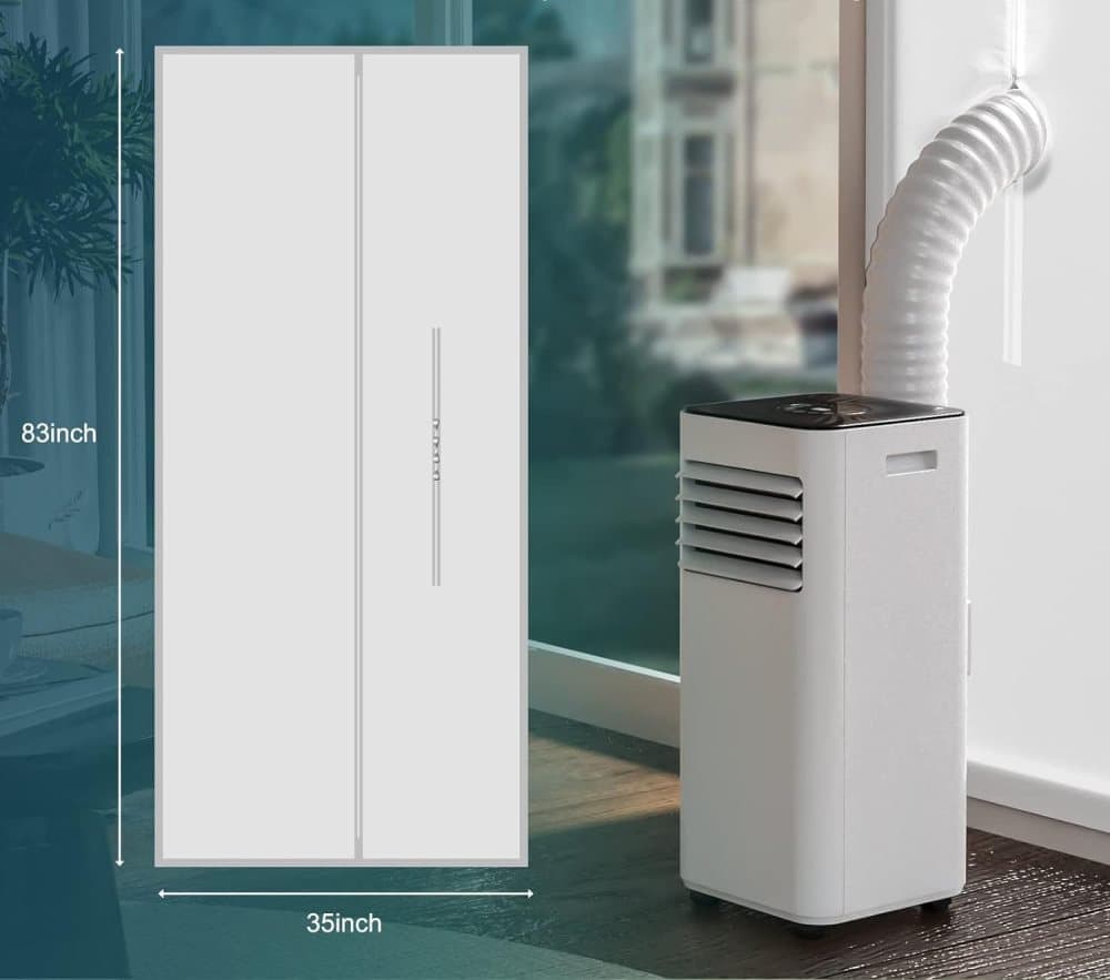 Energy-saving waterproof air conditioning door seal with zipper, easy to handle protective balcony door seal - Image 3