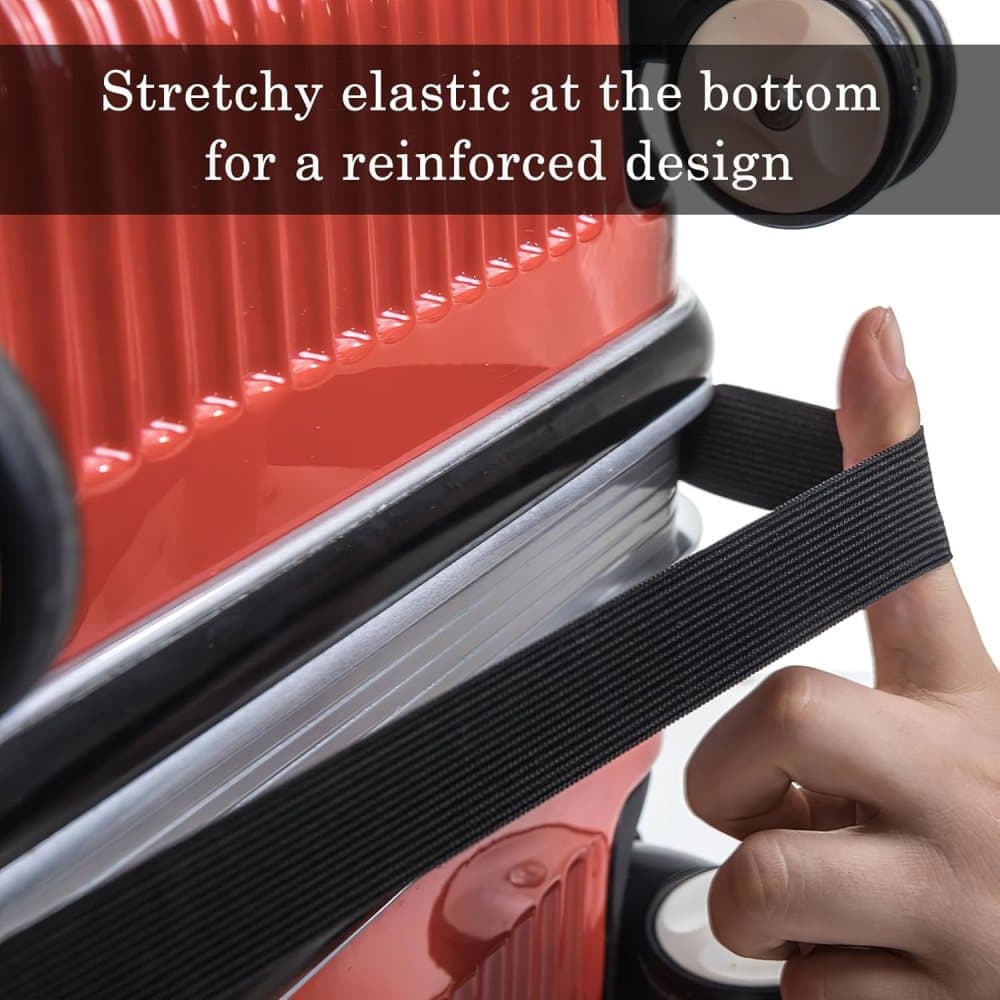 Elastic Suitcase Cover Travel Luggage Protective Cover Scratch Resistant Black, S (18-20 inch) - Image 3