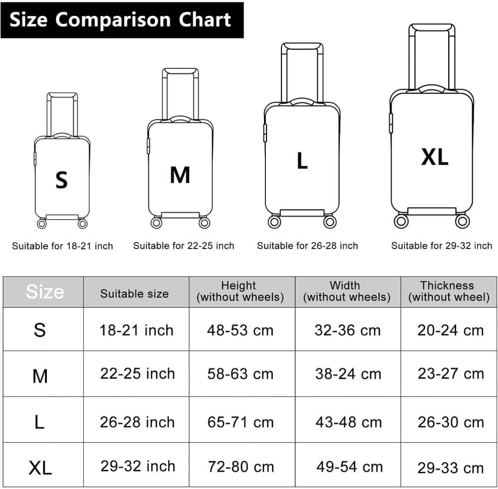 Elastic Suitcase Cover Travel Luggage Protective Cover Scratch Resistant Black, S (18-20 inch) - Image 6