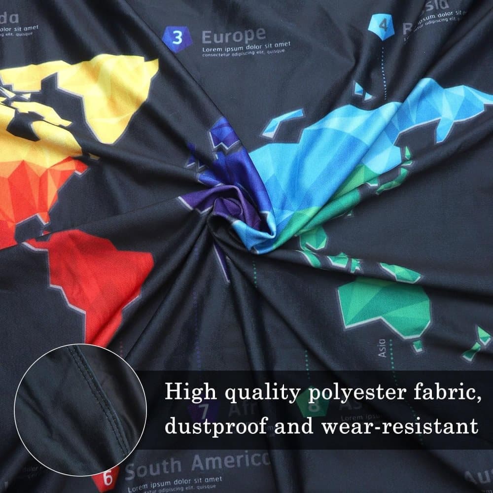 Black Elastic Suitcase Cover for Travel Luggage, Scratch Resistant, M (22-24 inch) - Image 5