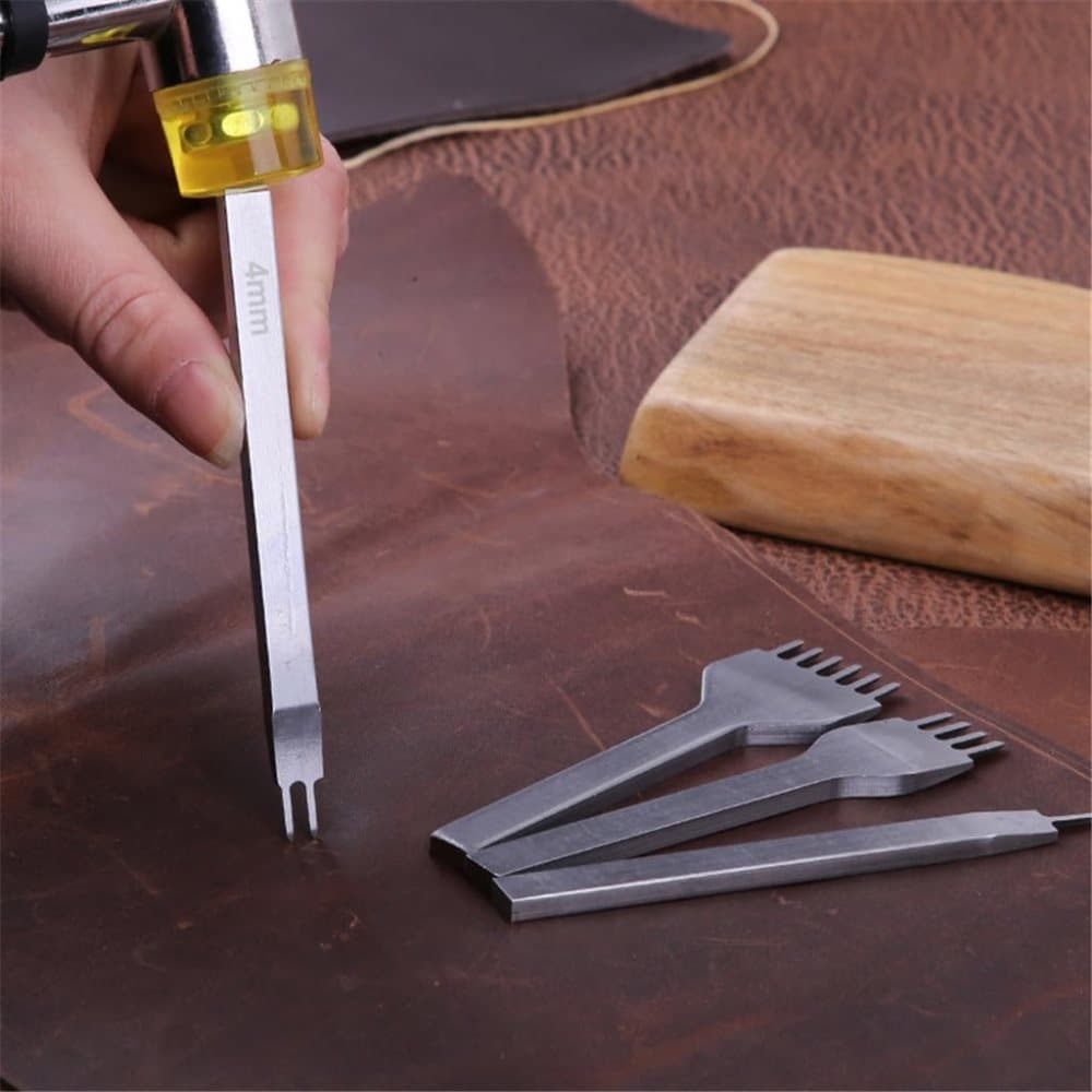 23-Piece Leather Craft Tool Set for Leatherworking, with Hand Tools - Image 4
