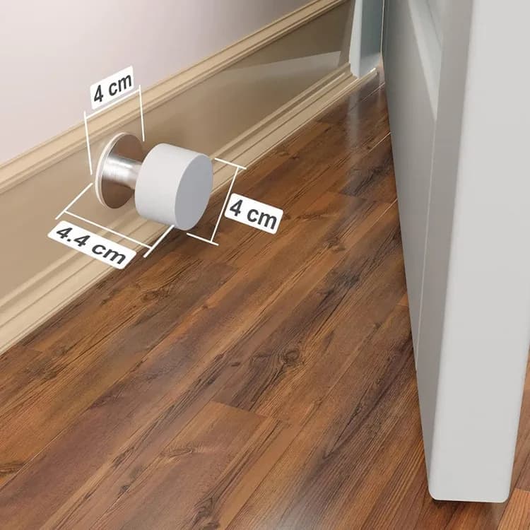 2-Pack Stainless Steel Self-Adhesive Door Stop, fits all doors - Image 2