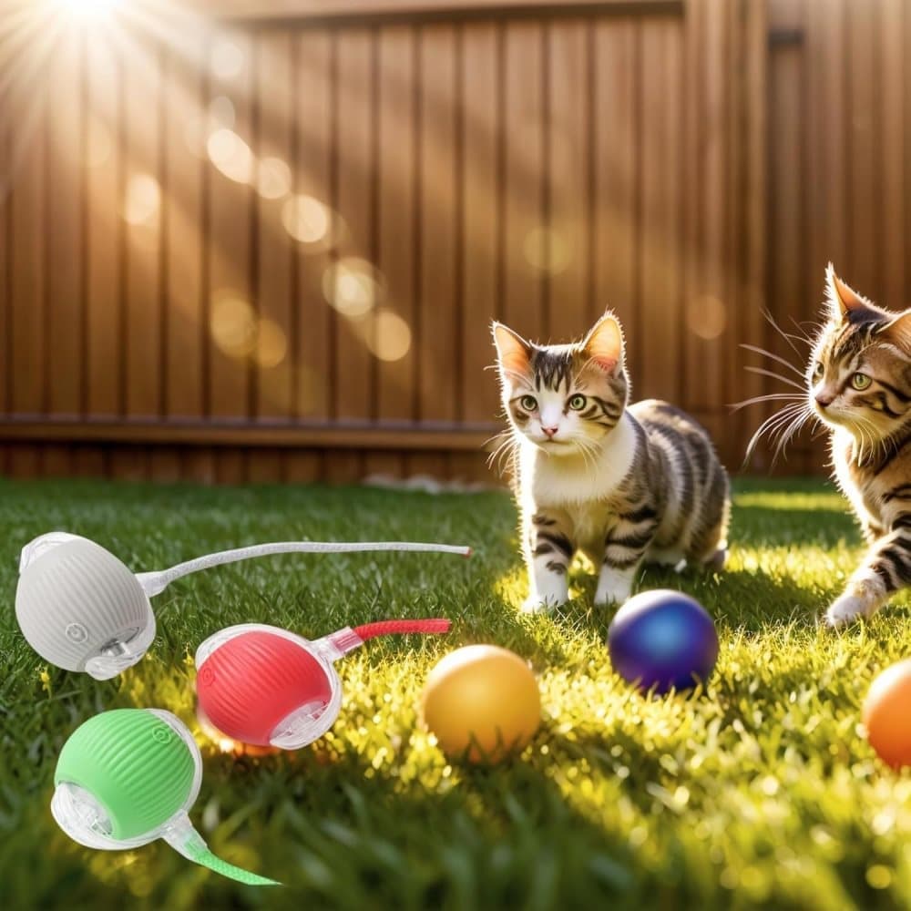 Interactive Cat Toy Ball Electronic Automatic with 3 Modes, Compatible with Cats, Green - Image 2