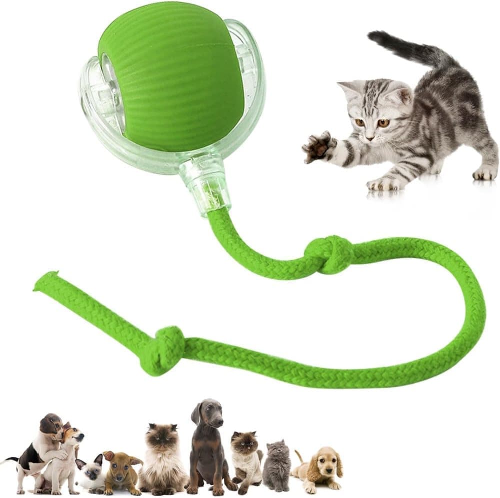 Interactive Cat Toy Ball Electronic Automatic with 3 Modes, Compatible with Cats, Green - Image 3