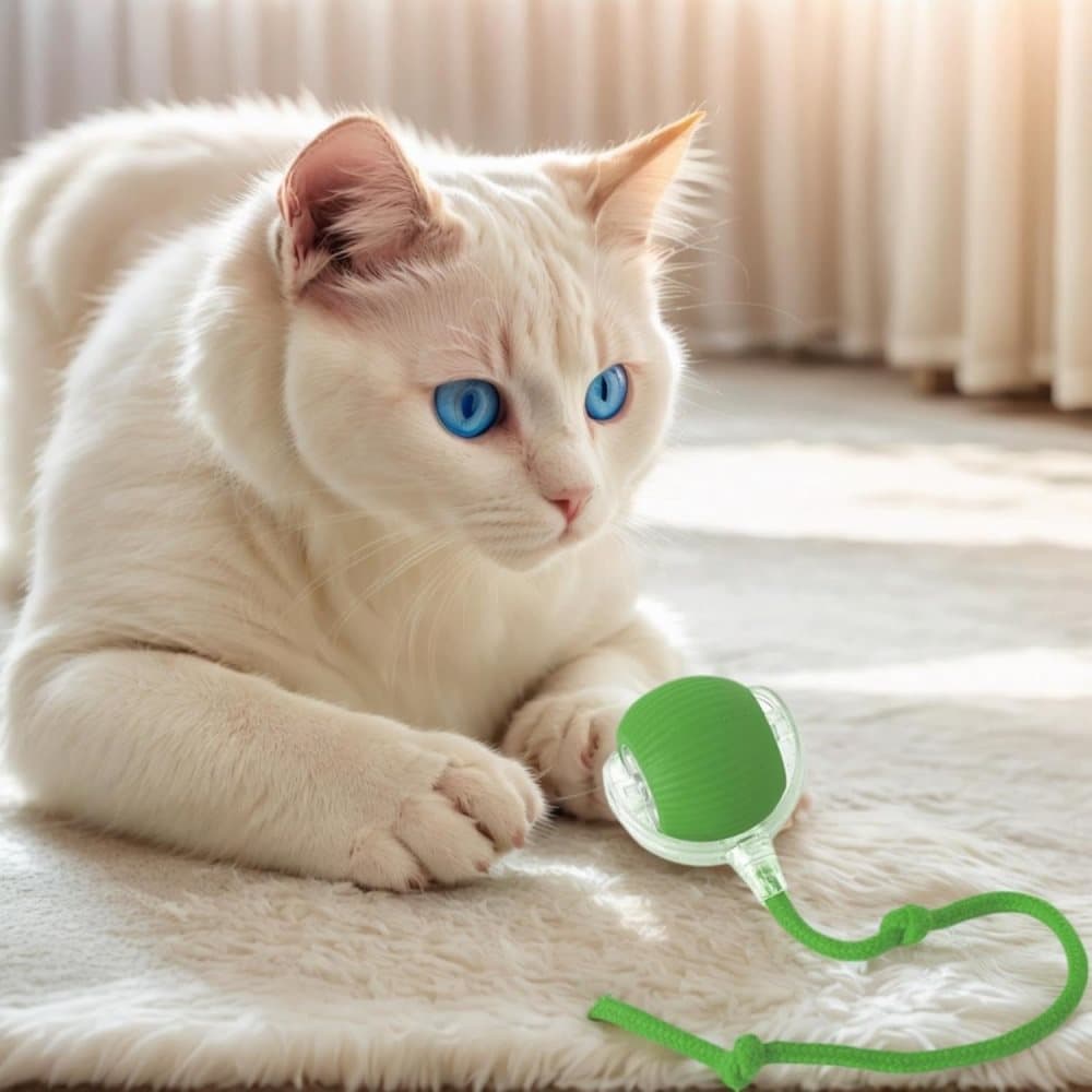Interactive Cat Toy Ball Electronic Automatic with 3 Modes, Compatible with Cats, Green - Image 4