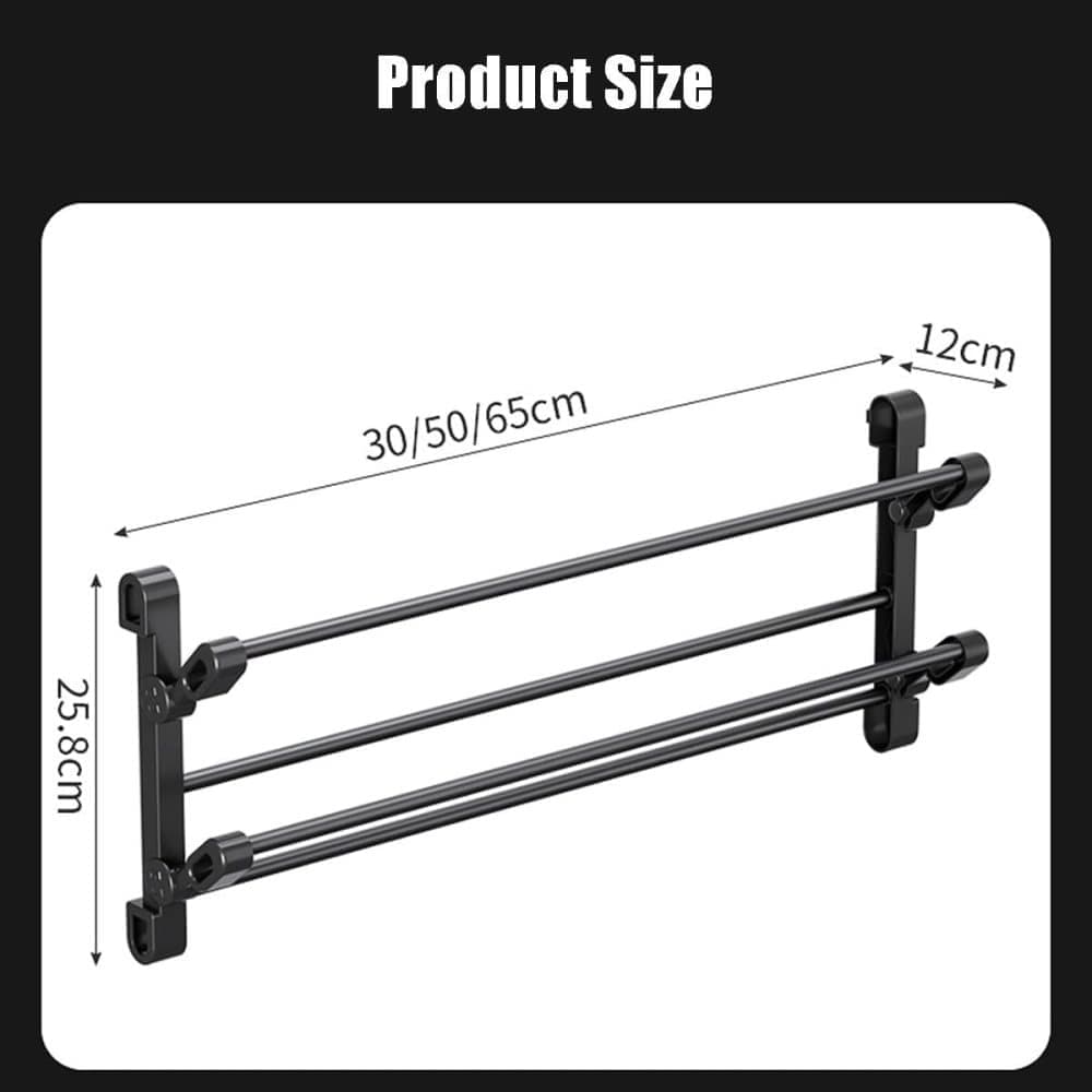 Wall-Mounted Folding Shoe Rack, 50x25.8x12cm, Space-Saving No-Drill Storage Organizer - Image 2