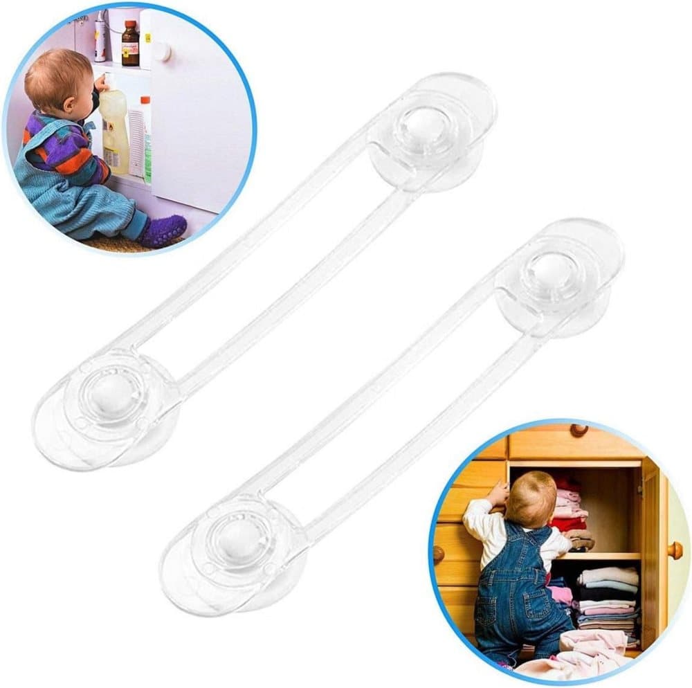 8-Pack Child Safety Cabinet Latch Drawer Lock with Lock Protector, 11cm, Compatible with Most Cabinets - Image 4