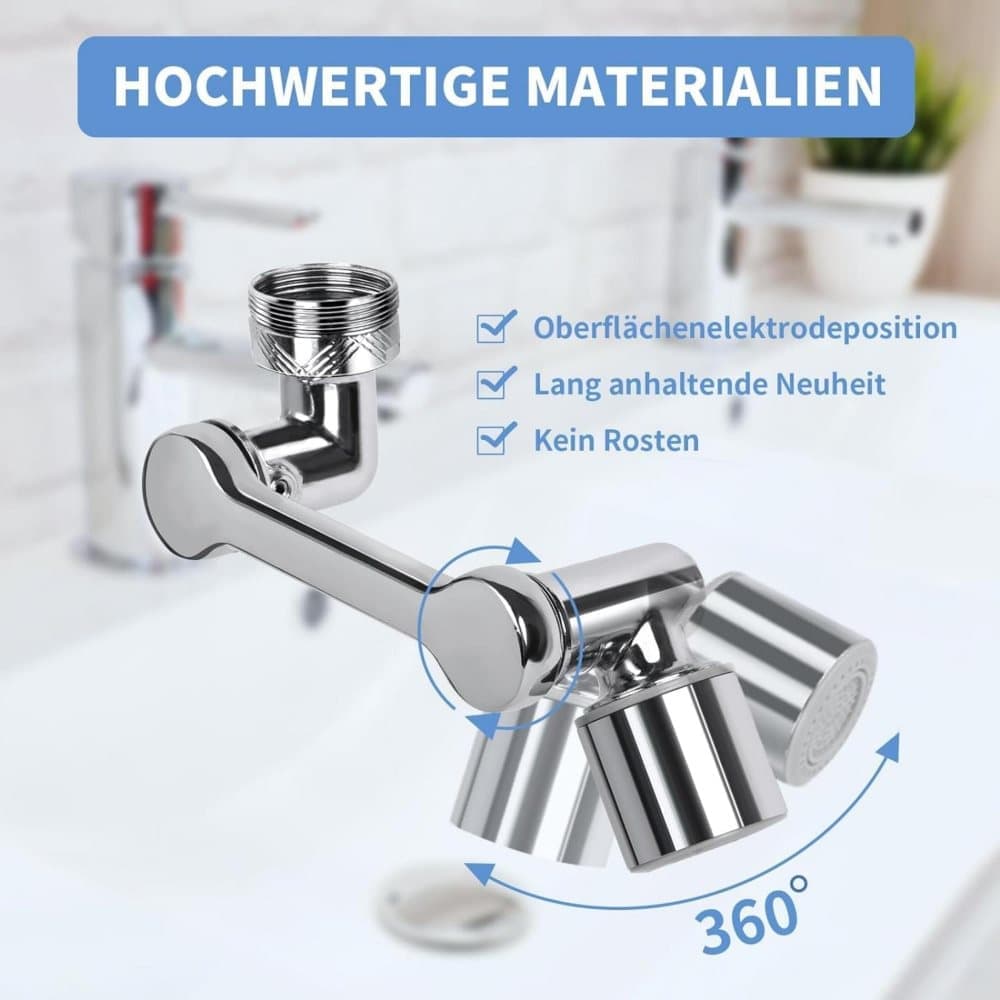 360° Swivel Faucet Extender with 2 Flow Modes, 1440° Rotation, for Kitchen Sink - Image 2