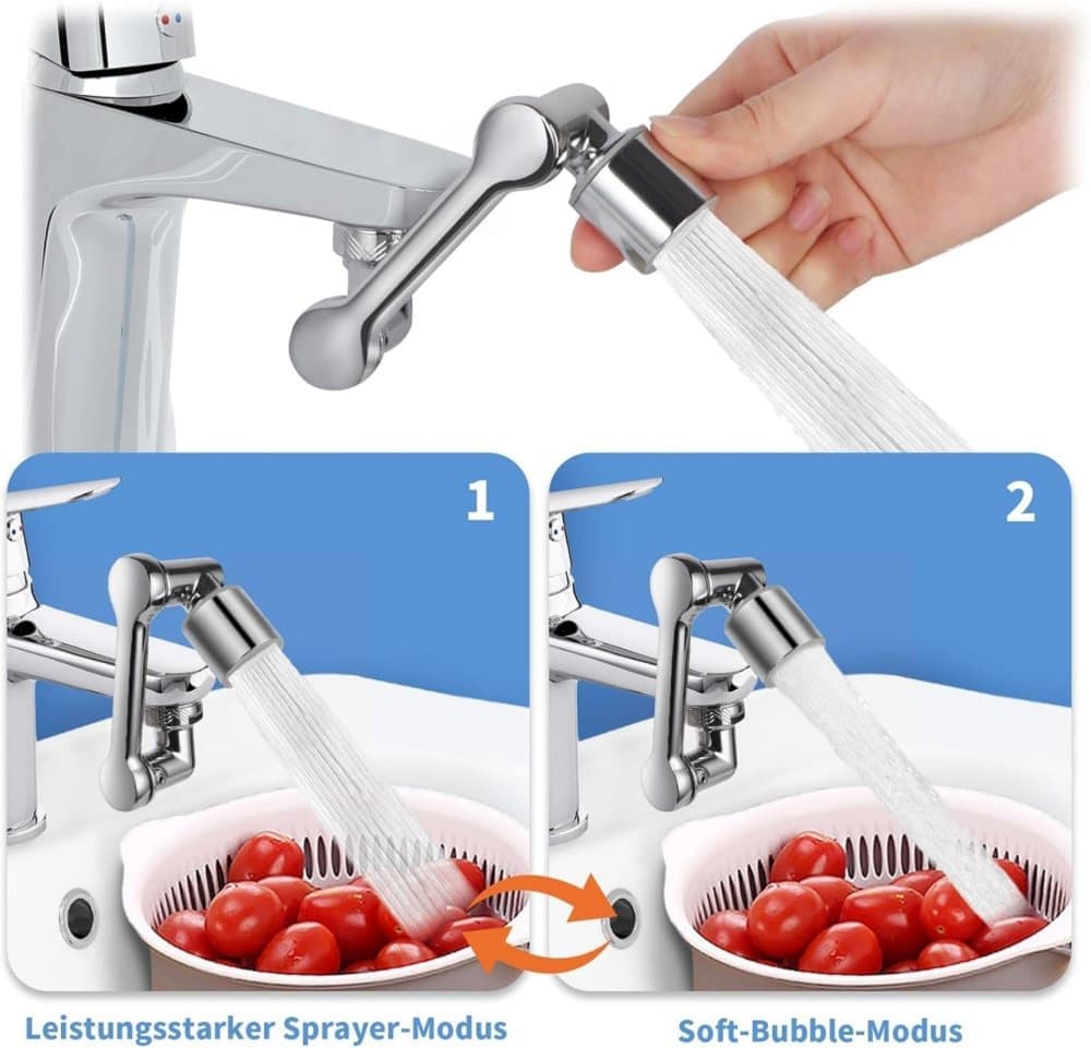 360° Swivel Faucet Extender with 2 Flow Modes, 1440° Rotation, for Kitchen Sink - Image 3