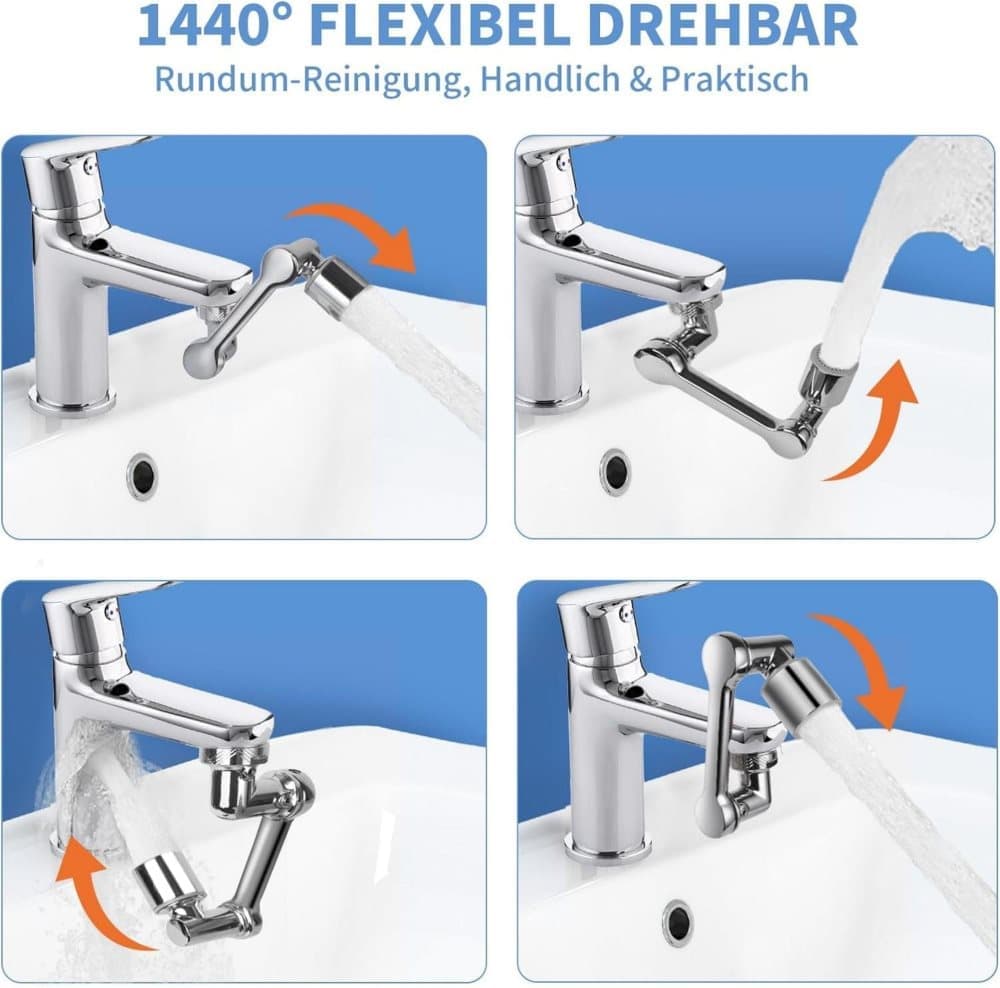 360° Swivel Faucet Extender with 2 Flow Modes, 1440° Rotation, for Kitchen Sink - Image 4