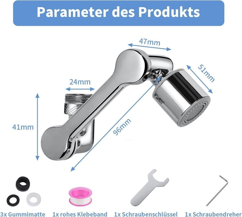 360° Swivel Faucet Extender with 2 Flow Modes, 1440° Rotation, for Kitchen Sink - Image 5