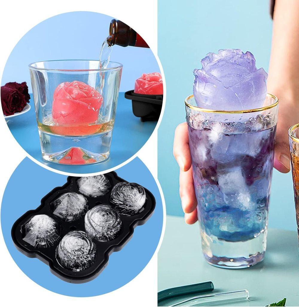 1 piece BPA-free reusable ice cube tray with lid for round ice balls, 6 compartment - Image 7