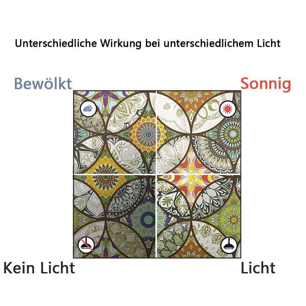 2 Static Cling-Free Decorative Window Film with Stained Glass Effect, Self-Adhesive Frosted Privacy Protection Film, 45cm x 200cm - Image 8