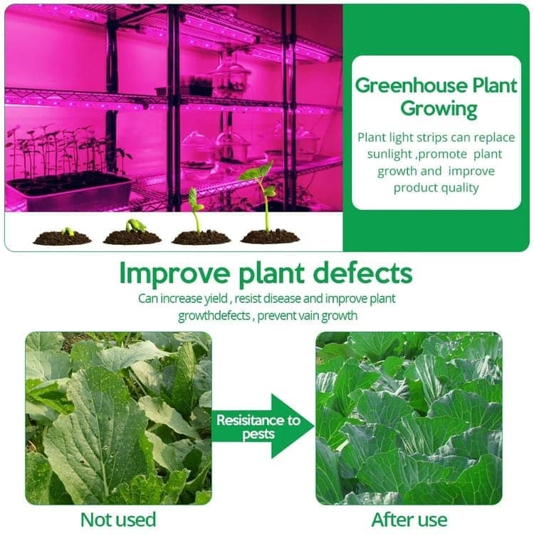 USB LED Grow Light Full Spectrum for Small Plants and Greenhouse, 2M, Compatible with USB - Image 3