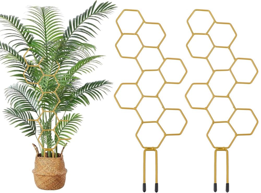 Climbing Plant Trellis 14 inch Metal Support for Vines Potted Plants and Flowers, Modern Design - Image 1