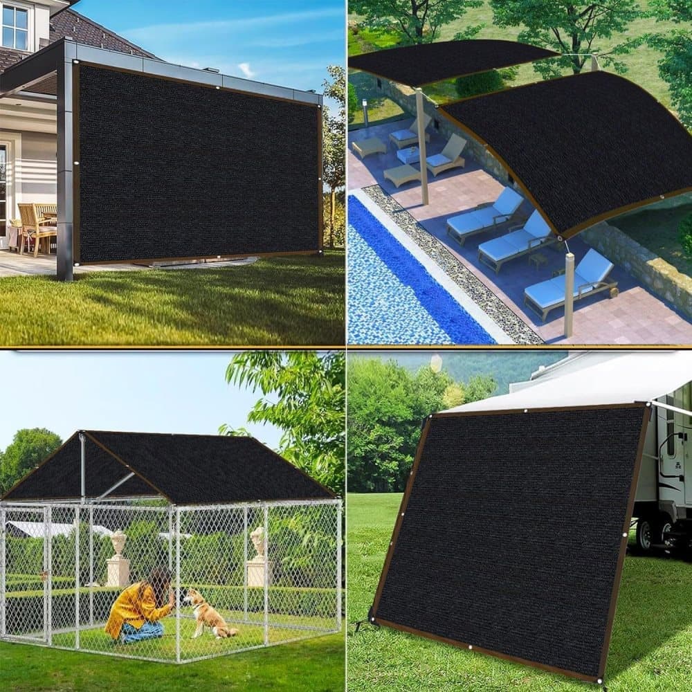 3×4 m HDPE sun protection net for garden greenhouse and patio, thick and dense fabric, heat insulating UV protection - Image 5