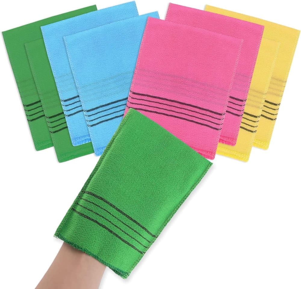 12 pcs Exfoliating Washcloth Scrub Glove Towel for Dead Skin Removal, one size - Image 1