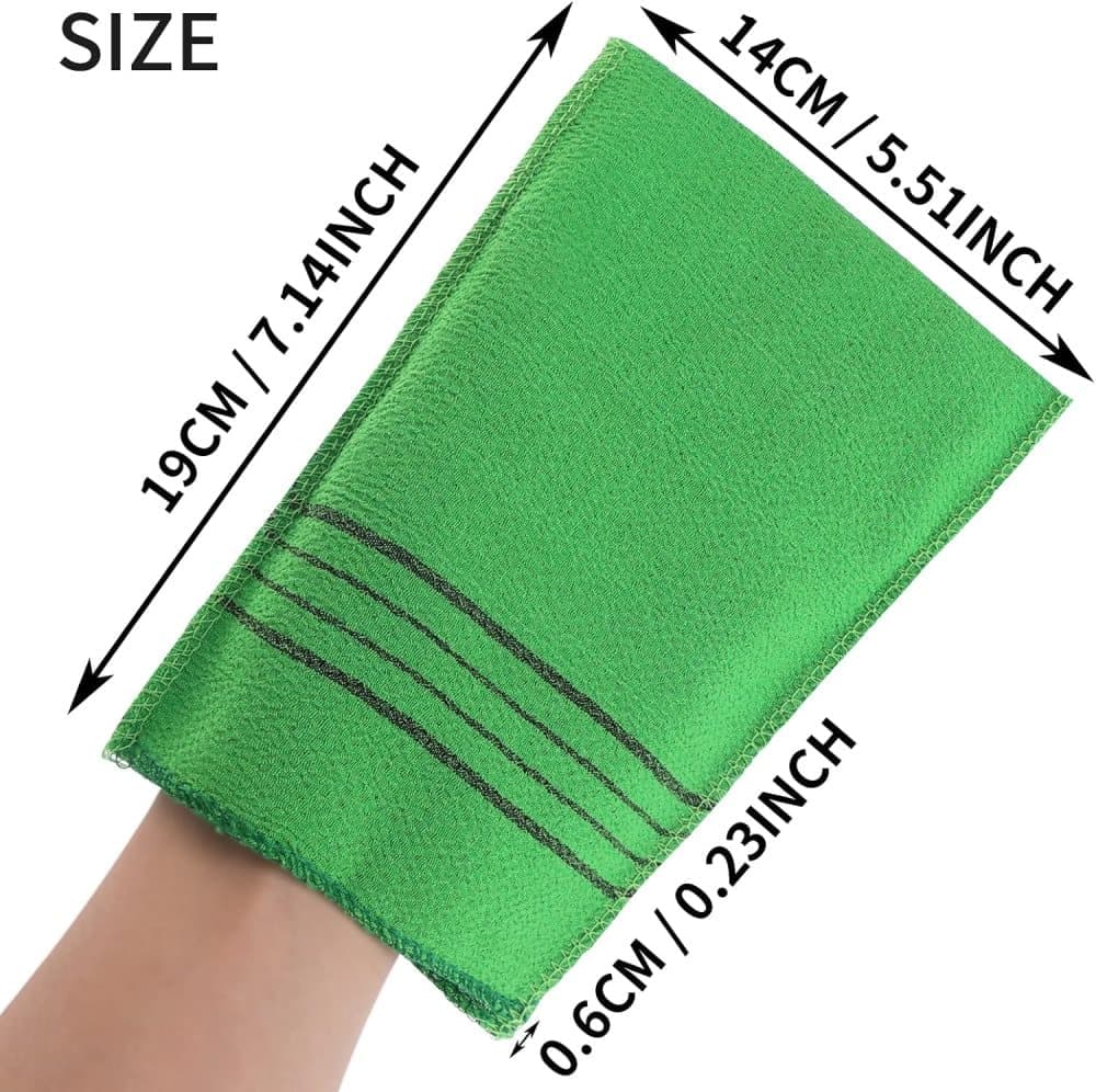 12 pcs Exfoliating Washcloth Scrub Glove Towel for Dead Skin Removal, one size - Image 2