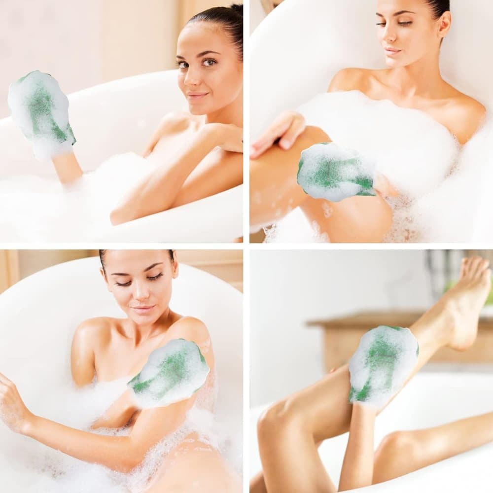 12 pcs Exfoliating Washcloth Scrub Glove Towel for Dead Skin Removal, one size - Image 4