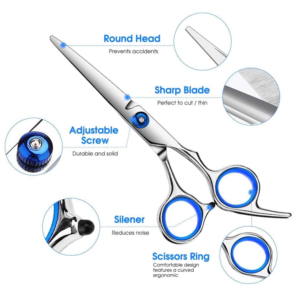 11-Piece Hairdressing Set with Scissors, Combs, Clips and Cape - Image 3