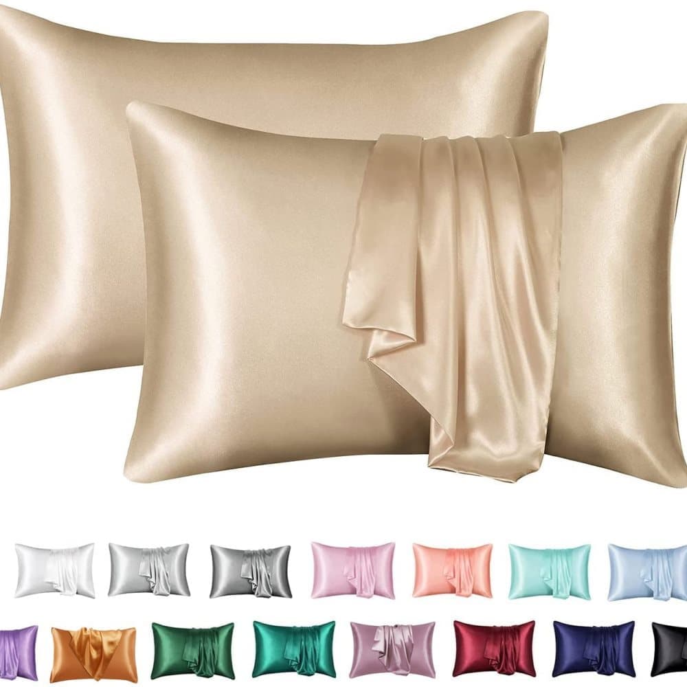2-Pack Satin Pillowcase, Silky Soft, Multiple Colors, 50 x 75cm - Image 1