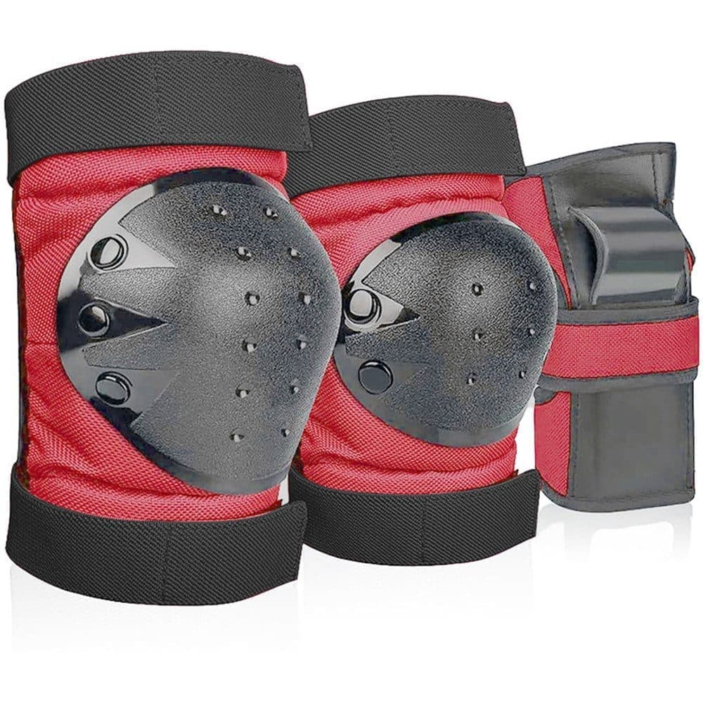 6-in-1 Protective Gear Set Adjustable Knee Elbow Wrist Guards for Roller Skating Skateboarding, One Size - Image 1