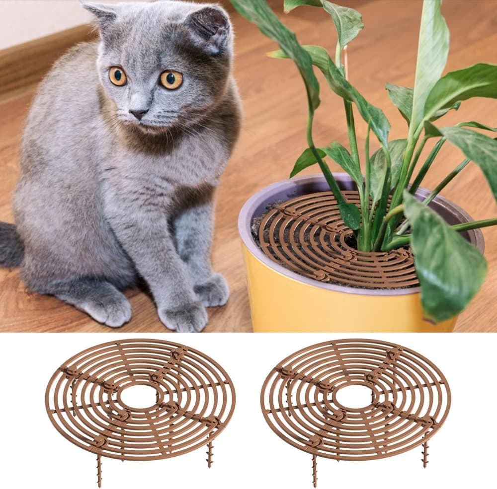 2-pack Waterproof Cuttable Pot Covers, Prevents Pets from Digging, Compatible with Indoor and Outdoor Gardens, Black, S - Image 7