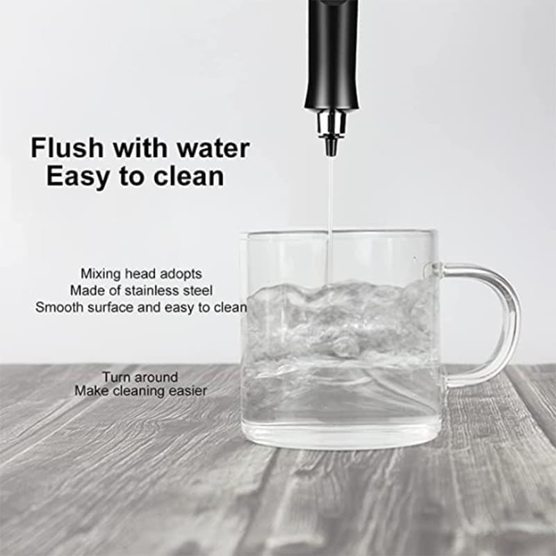USB Rechargeable Electric Whisk with 3 Speeds, Egg Beater Milk Frother for Coffee and Cappuccino, Compatible with Most Brands, White - Image 5