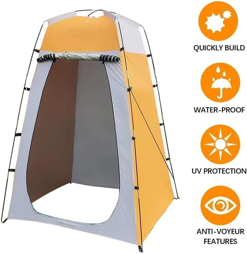 Pop-up Tent Changing Room 120x120x190 cm, Foldable Outdoor Camping Shelter with Inner Pocket, Multicolored - Image 4