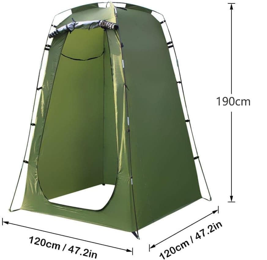 Pop-up Tent Changing Room 120x120x190 cm, Foldable Outdoor Camping Shelter with Inner Pocket, Multicolored - Image 6