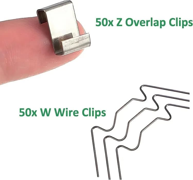 100 silver fixing clips for heating housing glass plate, 100-piece - Image 2