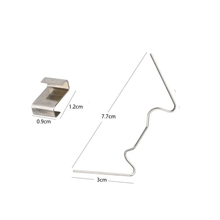 100 silver fixing clips for heating housing glass plate, 100-piece - Image 5