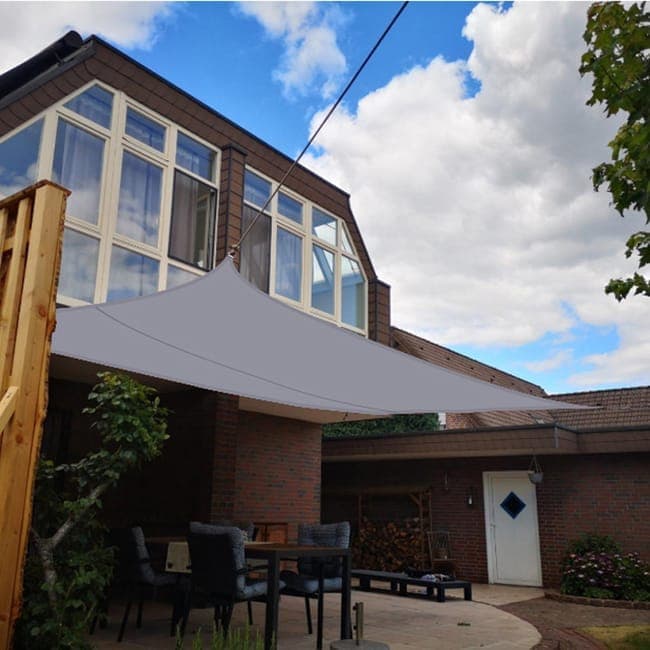 3X4M Sun Sail Waterproof UV Protective Outdoor Shade for Garden Terrace Pool Camping, Gray - Image 3