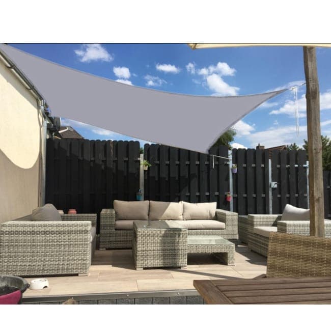 2X3M Waterproof UV-Protective Sun Sail for Outdoor Shade, Gray, 2x3m - Image 2