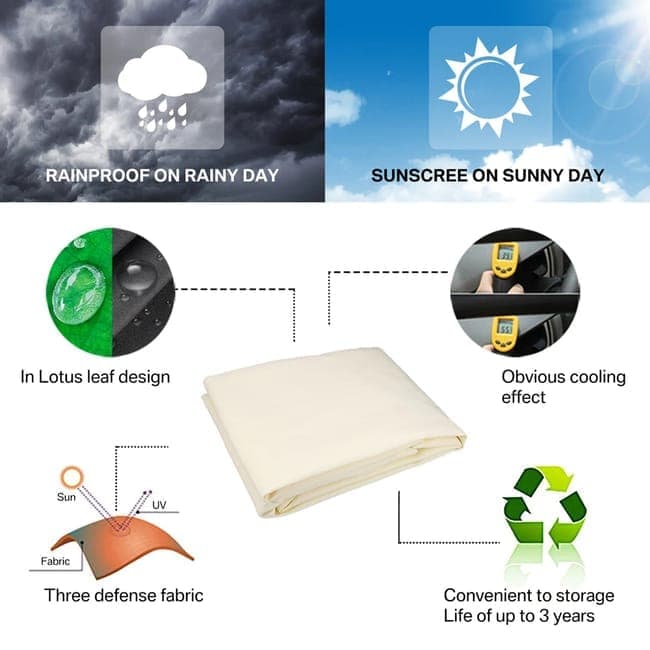 2X3M Waterproof UV-Protective Sun Sail for Outdoor Shade, Gray, 2x3m - Image 6