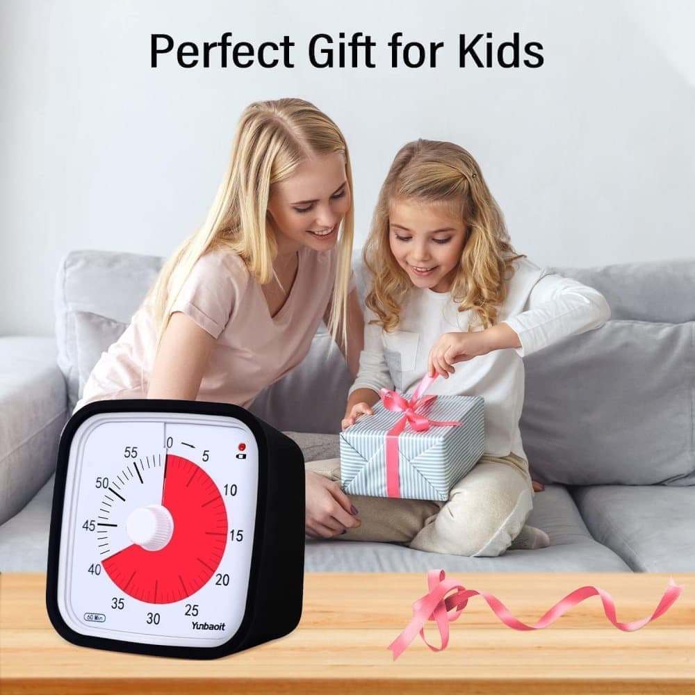 60 Minutes Visual Timer for Classrooms and Kids, Adjustable Volume, Black, 10x10 cm - Image 6