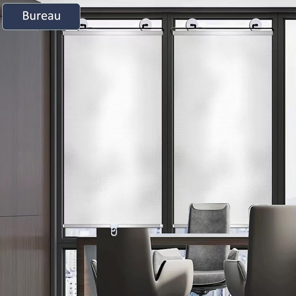 2-Pack Blackout Roller Blinds with Suction Cups, Telescopic Portable Sunshade, Silver, 40×60CM - Image 8