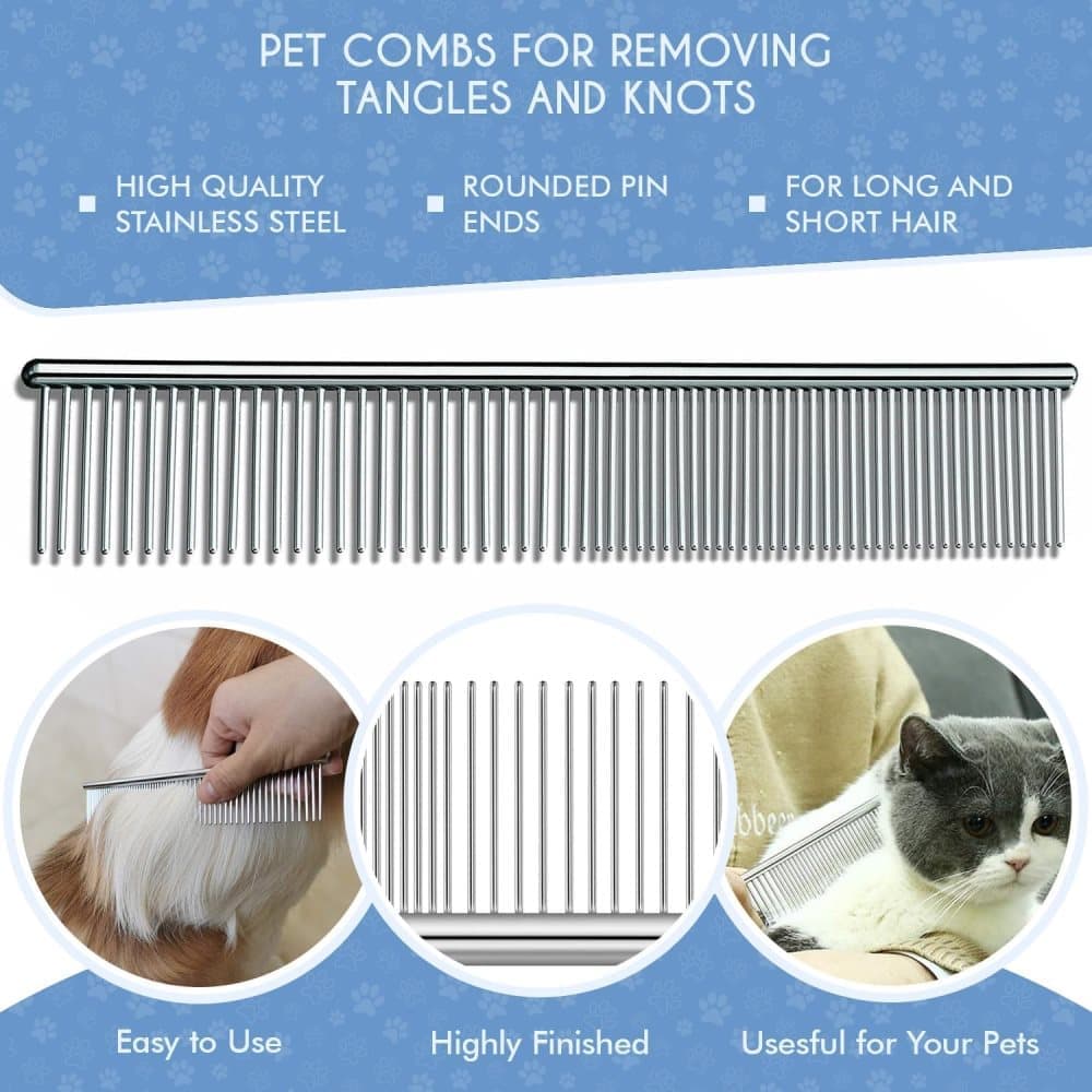 Pet grooming undercoat comb for dogs and cats, compatible with Oral-B Braun Xiaomi Philips Samsung, Pink - Image 4