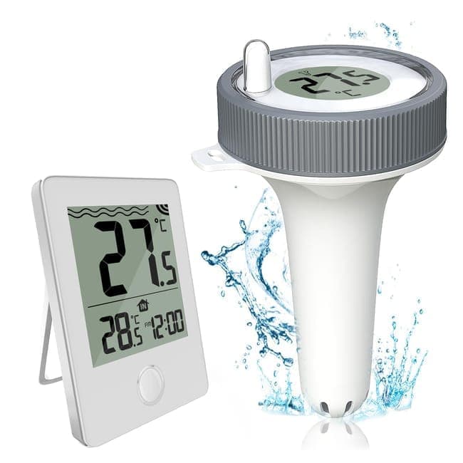 Floating Pool Thermometer Wireless with LED Display IPX8 Water Resistant, for Pool and Spa - Image 1