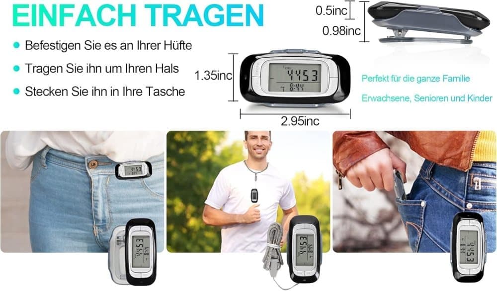 3D Sensor Pedometer, Multifunctional Step Counter for Daily Exercise and Health Tracking - Image 7
