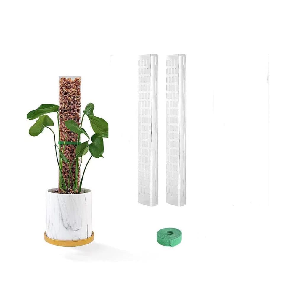 2 pcs Climbing Plant Moss Stakes with Garden Tie, 10 Pack, Plastic - Image 1