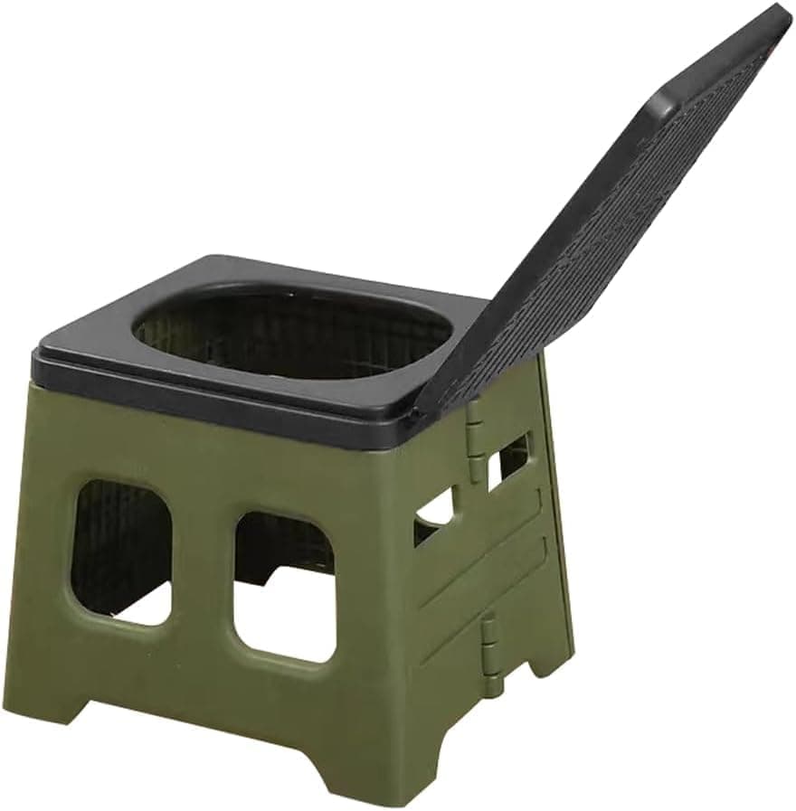 Portable Camping Toilet Foldable with Lid, 150 kg Load Capacity, for Road Trips and Camping Indoors Outdoors - Image 1