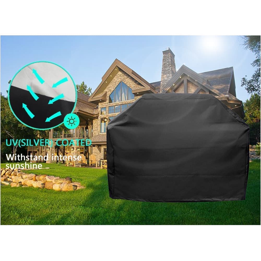 Waterproof BBQ Cover Oxford UV Protection, 145 x 61 x 117cm, for Garden Barbecue - Image 4