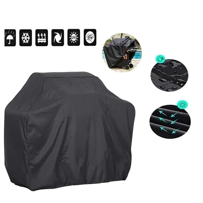 Waterproof BBQ Cover Oxford UV Protection, 145 x 61 x 117cm, for Garden Barbecue - Image 5