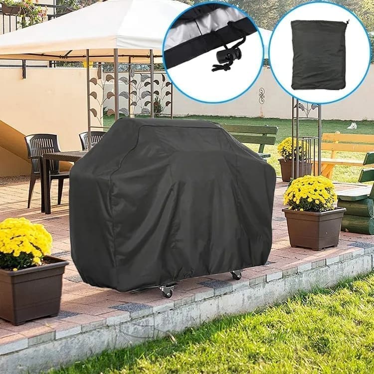 Waterproof BBQ Cover Oxford UV Protection, 145 x 61 x 117cm, for Garden Barbecue - Image 8