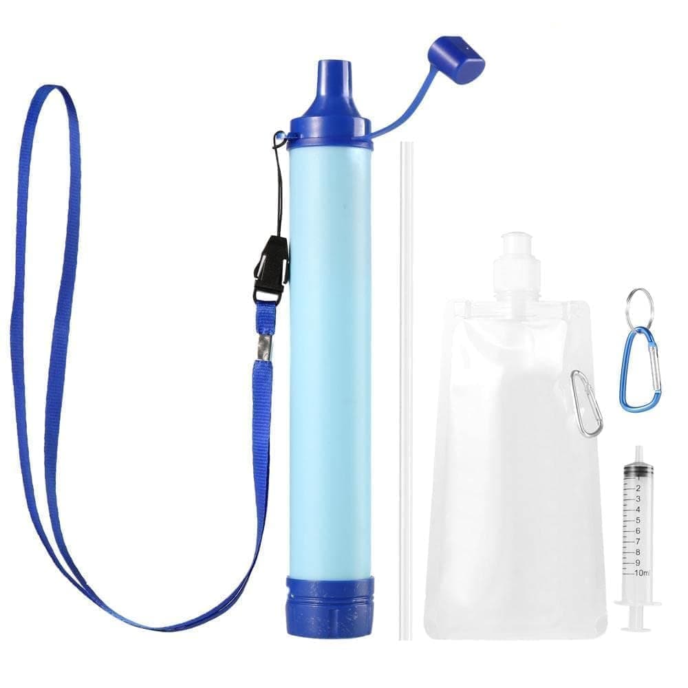 Portable Water Filter with Carbon Filter for Emergency Camping Hiking - Image 1