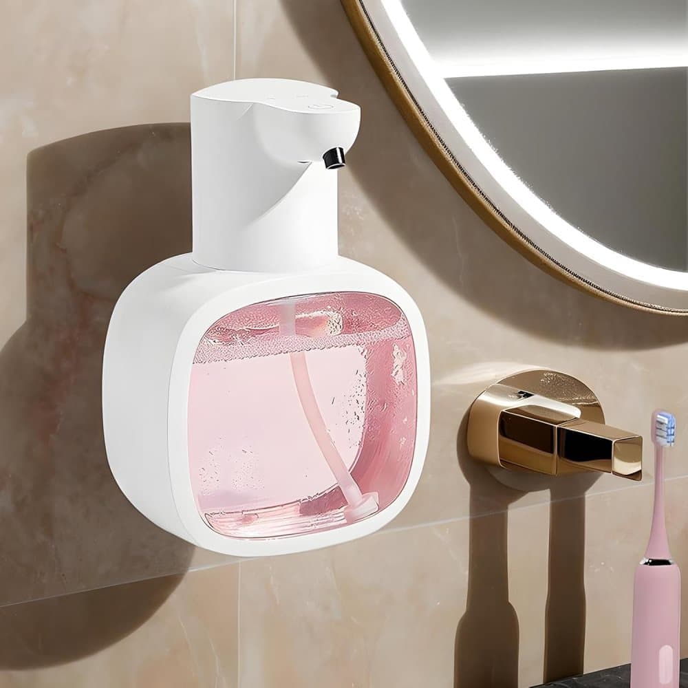 500ml Rechargeable Automatic Soap Dispenser Wall Mounted with 4 Levels, Compatible with Kitchen and Bathroom - Image 4